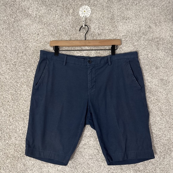 Mason'S Other - M Mason's London Bermuda Shorts 10" Mens 54 (US38) Blue Casual Flat Front